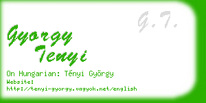 gyorgy tenyi business card