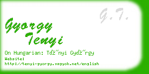 gyorgy tenyi business card